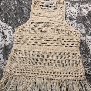 American Eagle outfitters girls crochet top.